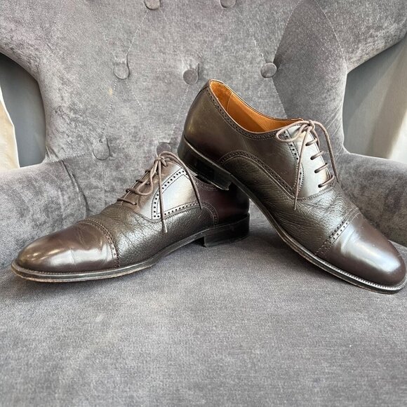 Magnanni Men’s Brown Leather Oxford Dress Shoes – Size 8.5M main image 6